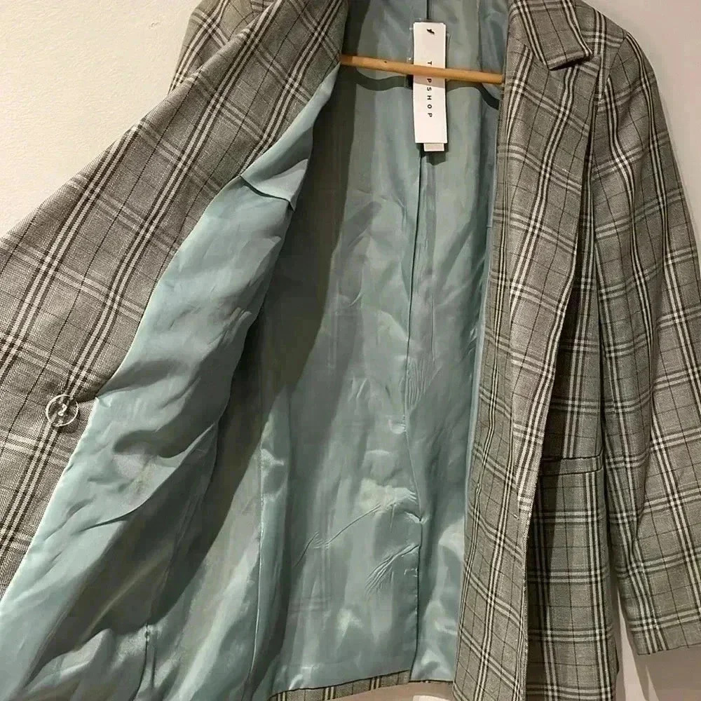 TopShop Plaid Blazer - Picture 5 of 9
